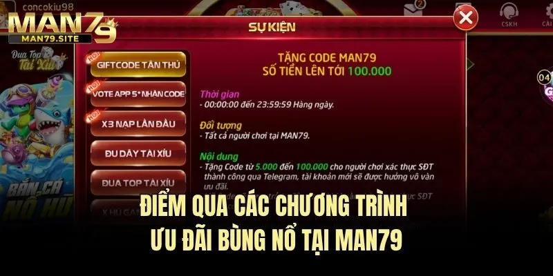 Điểm qua các chương trình ưu đãi bùng nổ tại Man79